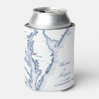Cambridge MD Map Elegant Blue Gastgeschenk Hochzei
