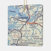Cambridge MD Vintag Map Keramikornament (Links)