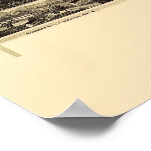 Cambridge, NY Panoramic Map - 1886 Poster (Ecke)