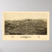 Cambridge, NY Panoramic Map - 1886 Poster (Vorne)