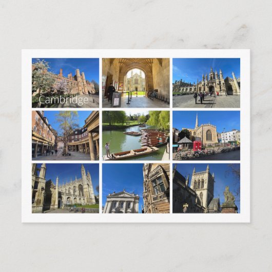 Cambridge Postkarte (Vorderseite)