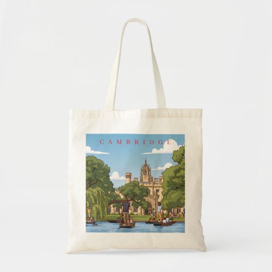 Cambridge river Cam view tote bag Tragetasche (Vorne)