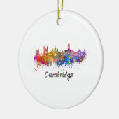 Cambridge skyline im Watercolor Keramikornament (Links)