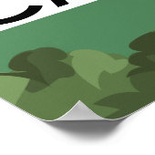 Cambridge Train Travel Poster (Ecke)