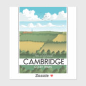 Cambridge Train Travel Poster Aufkleber (Blatt)