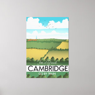 Cambridge Train Travel Poster Leinwanddruck