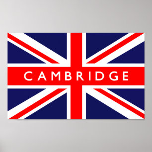 Cambridge UK Flag Poster