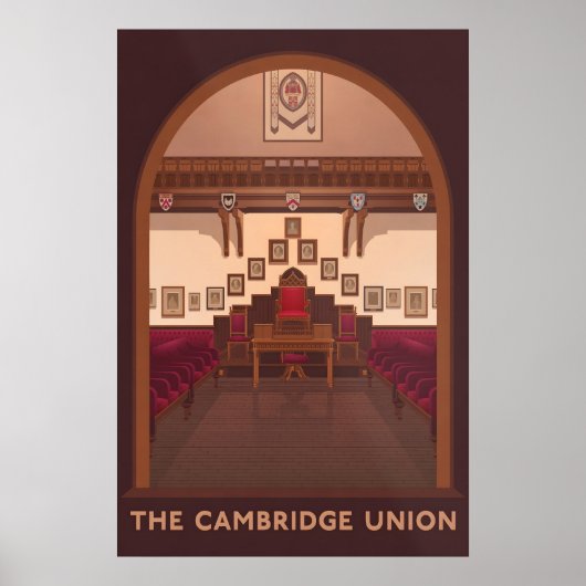 Cambridge Union Reiseplakat Poster (Vorne)