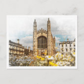 Cambridge United Kingdom Color Pencil Landschaft Postkarte (Vorderseite)