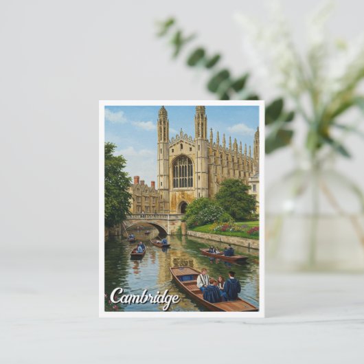 Cambridge University England Reisejagd Postkarte (Stehend Vorderseite)
