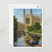 Cambridge University England Reisejagd Postkarte (Vorne/Hinten)