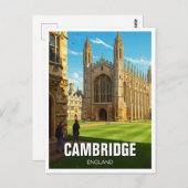 Cambridge University England Travel Postkarte (Vorne/Hinten)