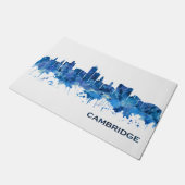 Cambridge USA Skyline Blue Fußmatte (Schrägansicht)