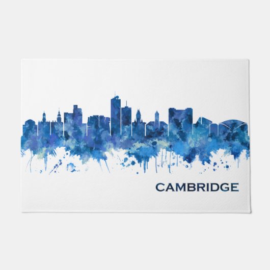 Cambridge USA Skyline Blue Fußmatte (Vorderseite)