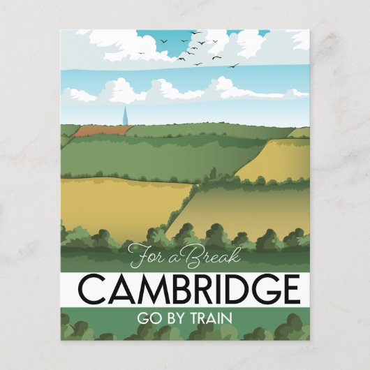 Cambridge Zug Reiseposter Magnet (Vorderseite)