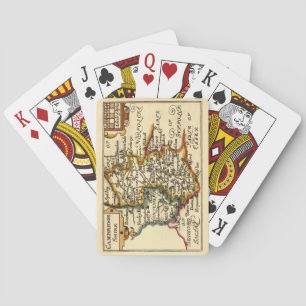 Cambridgeshire Landkreis England Alte antike Karte Spielkarten
