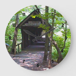 Cambron Covered Bridge, Madison County, Alabama Große Wanduhr