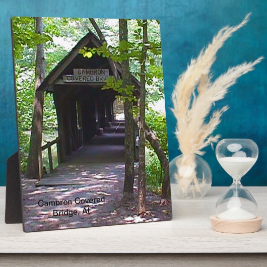 Cambron Covered Bridge, Madison Landkreis, Alabama Fotoplatte (Seite)