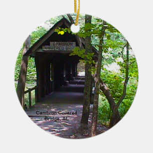 Cambron Covered Bridge, Madison Landkreis, Alabama Keramik Ornament