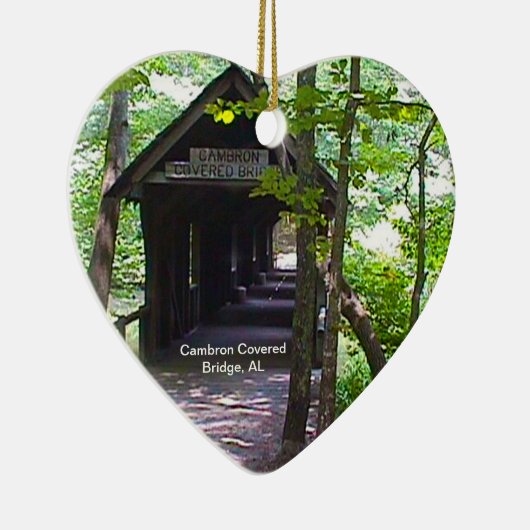 Cambron Covered Bridge, Madison Landkreis, Alabama Keramik Ornament (Rechts)