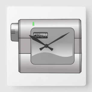 Camcorder Quadratische Wanduhr