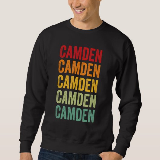 Camden County Missouri Regenbogen-Text-Design Sweatshirt (Vorderseite)
