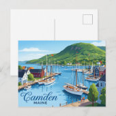 Camden Harbor USA Postkarte (Vorne/Hinten)