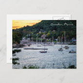 Camden Harbour Sunset Postkarte (Vorne/Hinten)