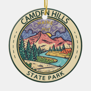 Camden Hills Staat Park Maine Abzeichen Keramik Ornament