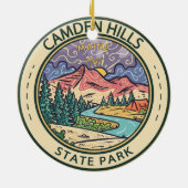 Camden Hills Staat Park Maine Abzeichen Keramik Ornament (Hinten)