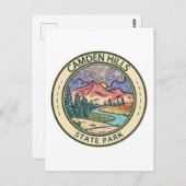 Camden Hills Staat Park Maine Abzeichen Postkarte (Vorne/Hinten)