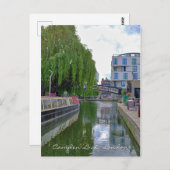 Camden Lock Postcard, London UK Postkarte (Vorne/Hinten)