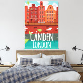 Camden, London Vintage Reiseplakat Leinwanddruck (Insitu (Schlafzimmer))