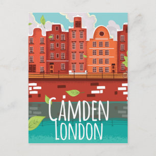 Camden, London Vintage Reiseplakat Postkarte