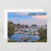 Camden Maine Harbour Water View Boats Postkarte (Vorne/Hinten)