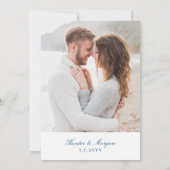 Camden Maine Map Elegant Navy Wedding Save The Date (Rückseite)