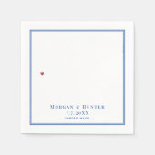 Camden Maine Map Navy Elegant Wedding Serviette (Vorderseite)