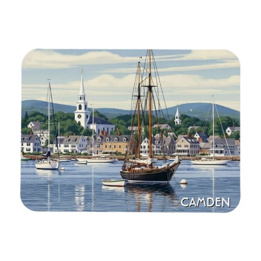 Camden Maine Reise Magnet (Horizontal)