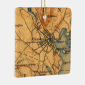 Camden Maine Vintag Map Keramikornament (Rechts)