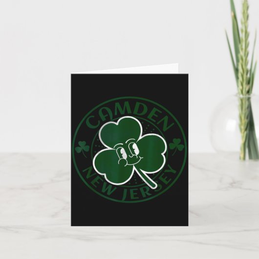 Camden New Jersey Irish Shamrock Nj Retro Souvenir Karte (Vorderseite)