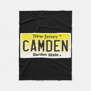 Camden New Jersey Nj Heimatland Nummernschild Graf Fleecedecke