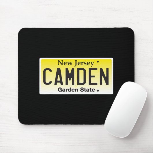 Camden New Jersey Nj Hometown License Plate Graphi Mousepad (Mit Mouse)