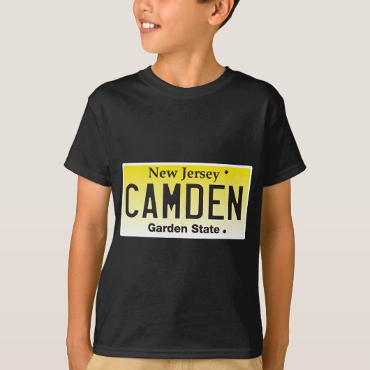Camden New Jersey Nj Hometown License Plate Graphi T-Shirt (Vorderseite)