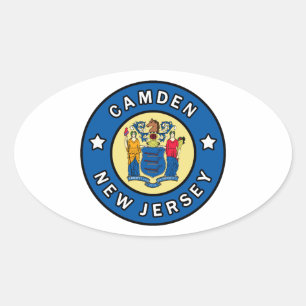 Camden New Jersey Ovaler Aufkleber