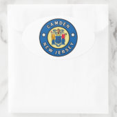 Camden New Jersey Ovaler Aufkleber (Tasche)