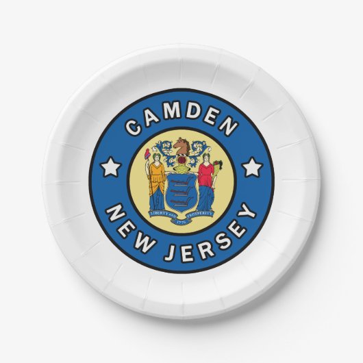 Camden New Jersey Pappteller (Vorderseite)
