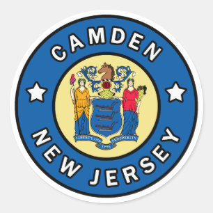 Camden New Jersey Runder Aufkleber