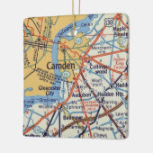 Camden NJ 50's Map Keramikornament (Links)