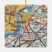 Camden NJ 50's Map Keramikornament (Rückseite)