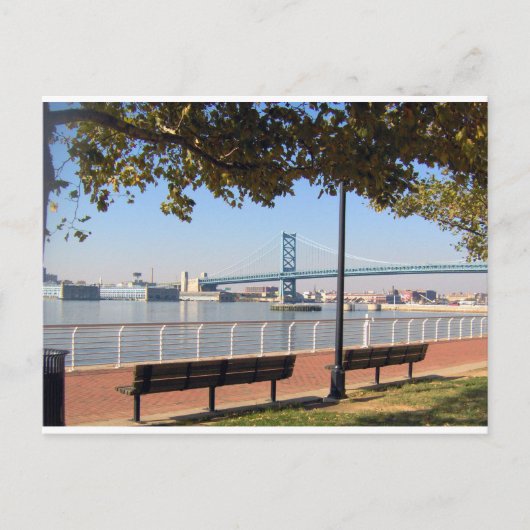 Camden NJ Bridge Postkarte (Vorderseite)